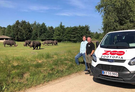 With Richard Østerballe (right), contemplating other species of charismatic megafauna (photo by Corina Cathomen)